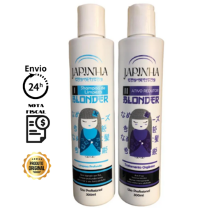 kit progressiva blonder para cabelo loiro japinha