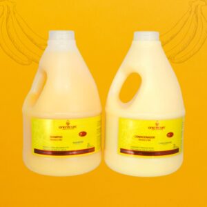kit shampoo + condicionador banana e mel 2l oriente life