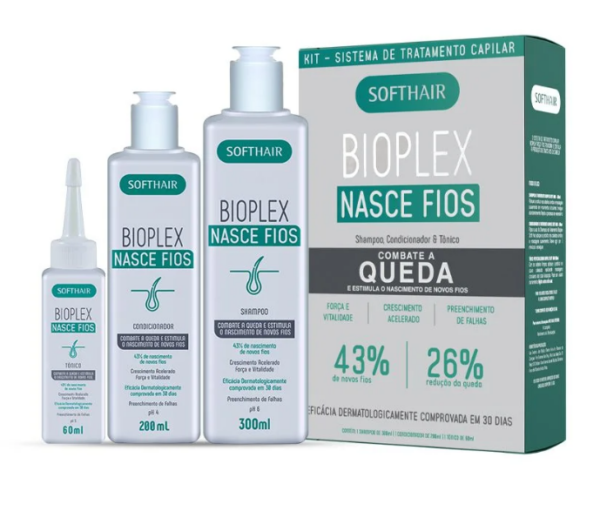 Kit Bioplex Nasce Fios - Shampoo, Condicionador e Tônico capilar