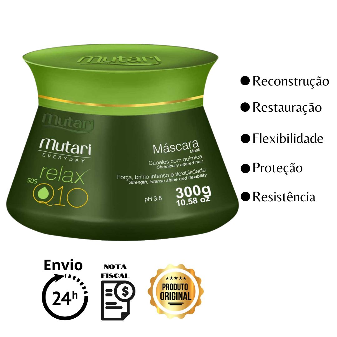 Mascara Sos Q10 Mutari 300g Everyday Relax Pos Quimica