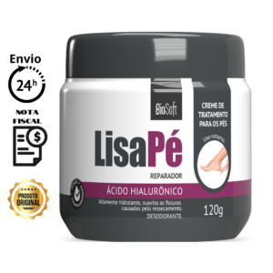 Creme Hidratante Lisa Pé Ácido Hialurônico 120g Biosoft