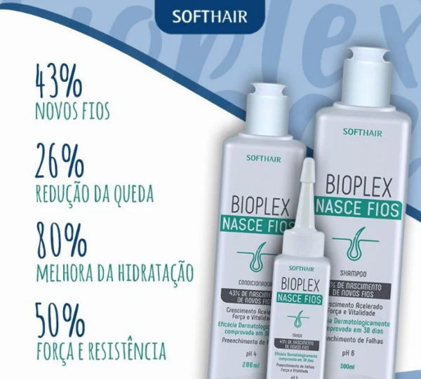 Kit Bioplex Nasce Fios - Shampoo, Condicionador e Tônico capilar - Image 4