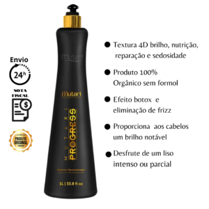 Escova Progressiva Mutari sem formol profissional 1 Litro