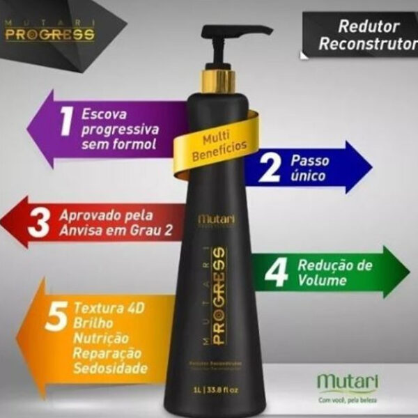 Escova Progressiva Mutari sem formol profissional 1 Litro - Image 2