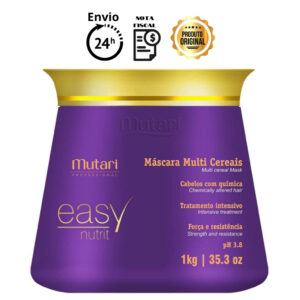 Mutari máscara multi cereais easy nutrit hidratação profissional pós quimica 1kg