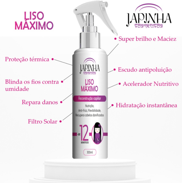 Protetor Térmico Japinha Liso Máximo, Reconstrutor 300ml - Image 2