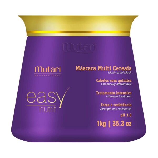 Mutari máscara multi cereais easy nutrit hidratação profissional pós quimica 1kg - Image 3