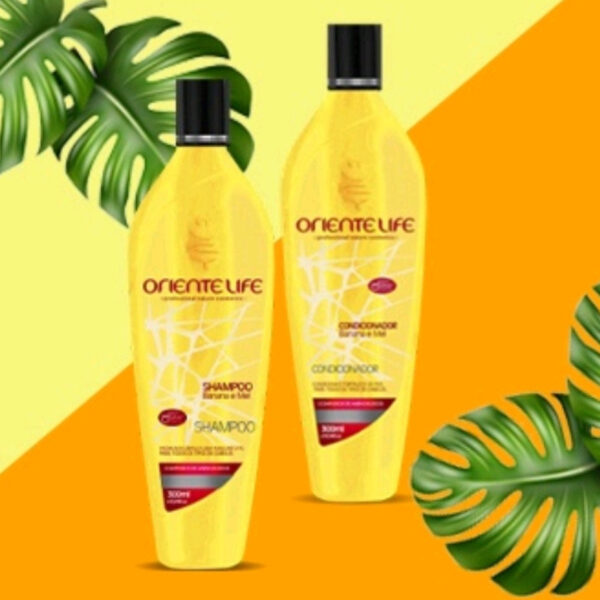 Kit Hidratação para os cabelos Banana e Mel, Shampoo, Condicionador e Máscara Teia Oriente Life - Image 3