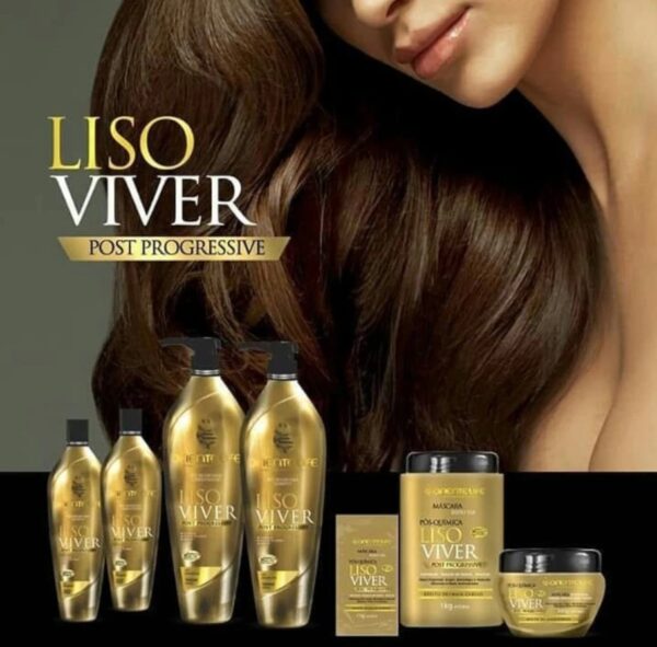 kit shampoo e condicionador liso viver oriente life 300ml - Image 5