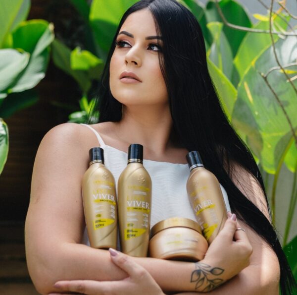 kit shampoo e condicionador liso viver oriente life 300ml - Image 4