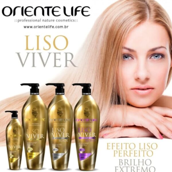 kit shampoo e condicionador liso viver oriente life 300ml - Image 6