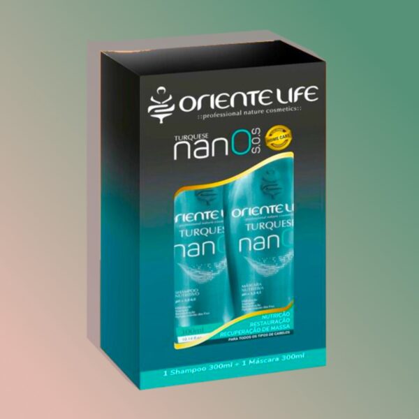 Kit Nano Turquesa Oriente Life Shampoo e Máscara Nutritiva - Image 2